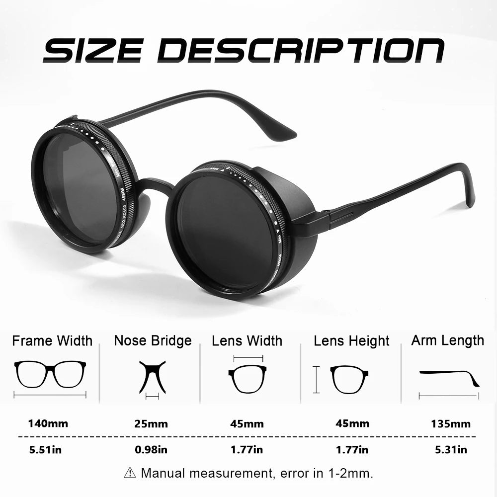 CRIXALIS Handmade ND Adjustable Sunglasses 1~9 Manual Dimming Glasses Fishing Filter UV400 Retro Steampunk Polarized SunGlasses Beauty World Shop