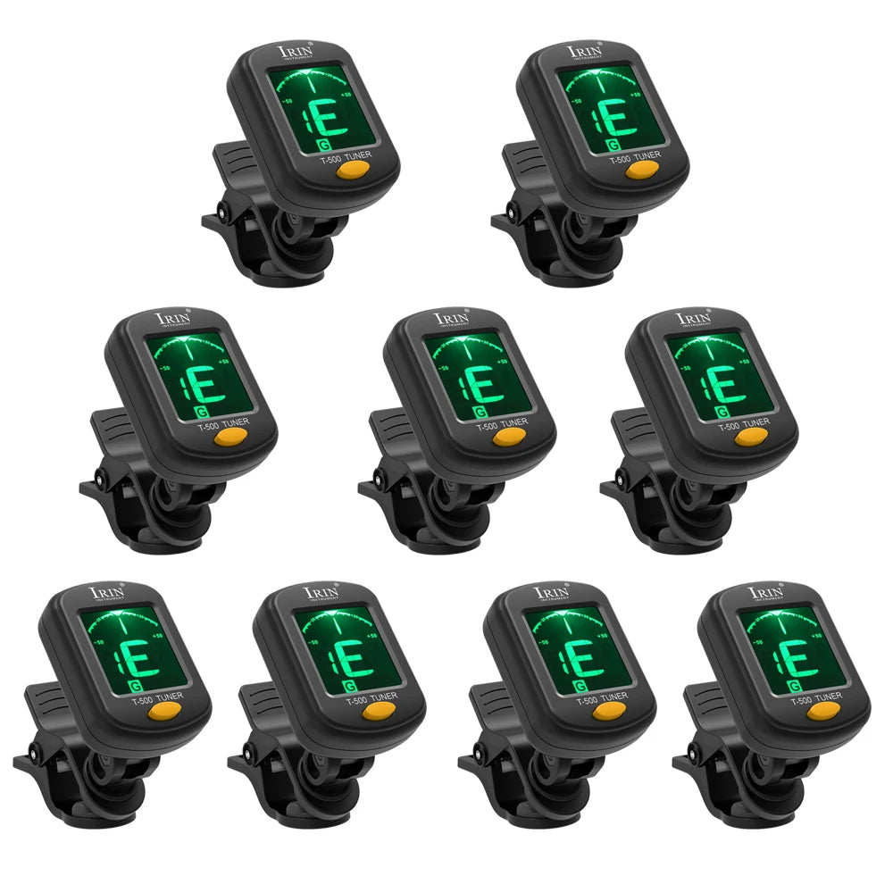 IRIN T-500 Guitar Tuner Rotatable Clip-on Tuner LCD Display for Chromatic Acoustic Guitar Bass Ukulele Guitar Parts & Accessory Beauty World Shop