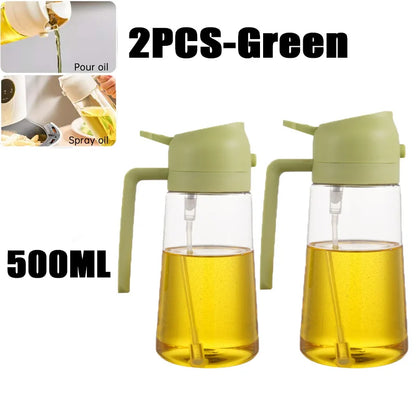200/300/500ml Oil Spray Bottle BBQ Cooking Olive Oil Sprayer Plastic Baking Oil Spray Empty Bottle Vinegar Bottle Or  Oil brush Beauty World Shop