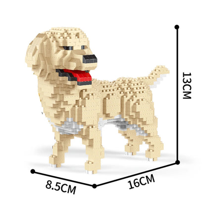 KNEW BUILT Dog Model Mini Building Block Toys Set for Kid Boy Girls Adult Beginner Teddy Hughes Corgi Collie Pet Style Bricks Beauty World Shop