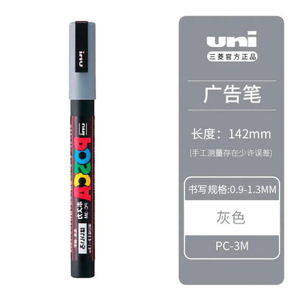 Uni Posca Full Marker PC-1M 3M 5M Multi-Colours Acrylic Permanente Rotulador Poster Graffiti Painting Pen For Fabric Rock Metal Beauty World Shop