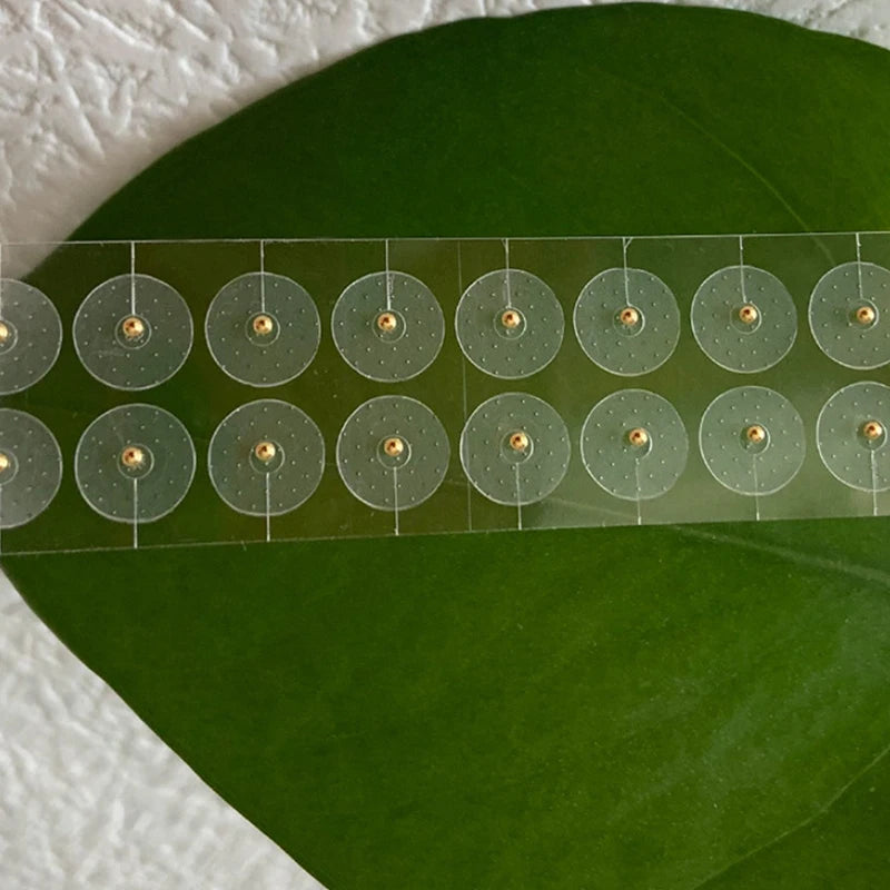 100/200pcs Clear Ear Point Stickers Ear Pressure Stick Acupuncture Magnetic Beads Auricular Ear Stickers Massage Ear Stickers Beauty World Shop