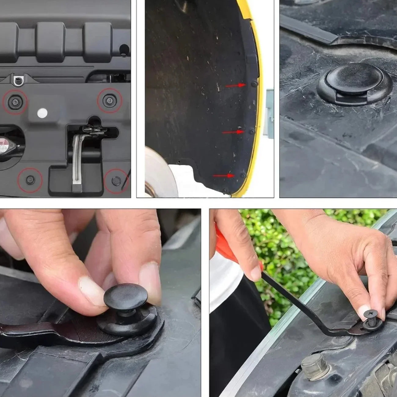 Car Retainer Clips Plastic Fasteners Kit 6 Size Auto Push Pin Rivets Set Body Bumper Push Rivet Clips ﻿ Beauty World Shop