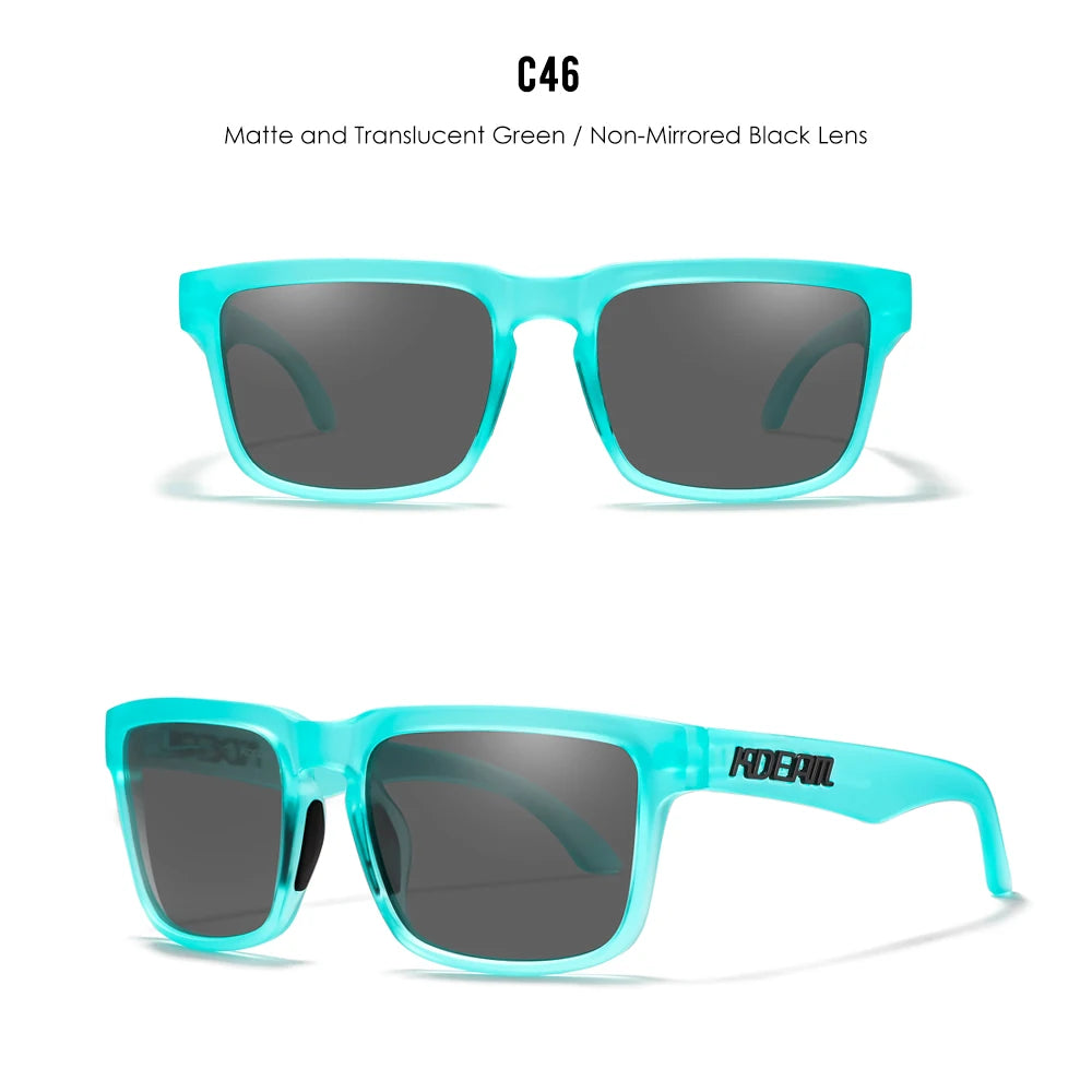 KDEAM Men's Polarized Sunglasses Square Casual Outdoors Sun Glasses Women Unisex Sunglass For Couple With Zipper Case Beauty World Shop
