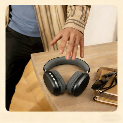 TD-20 Wireless Headphone 3D Spatial Audio Earphone Bluetooth 5.3 Headset 40mm Driver Over Ear Headphone 24H for Mobile Phone PC Beauty World Shop