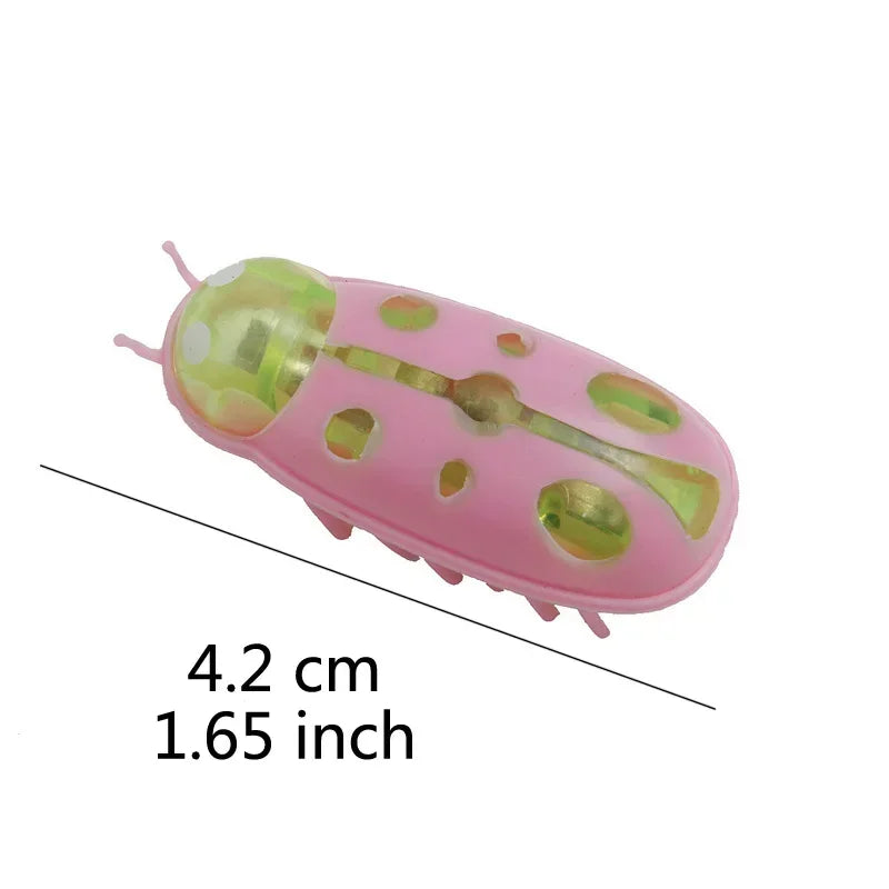 Funny Electric Bugs Catnip Toy Automatic Tunnel Mini Robot Bug Vibration Insect Toys For Cats Battery Operated Cockroach Ladybug Beauty World Shop