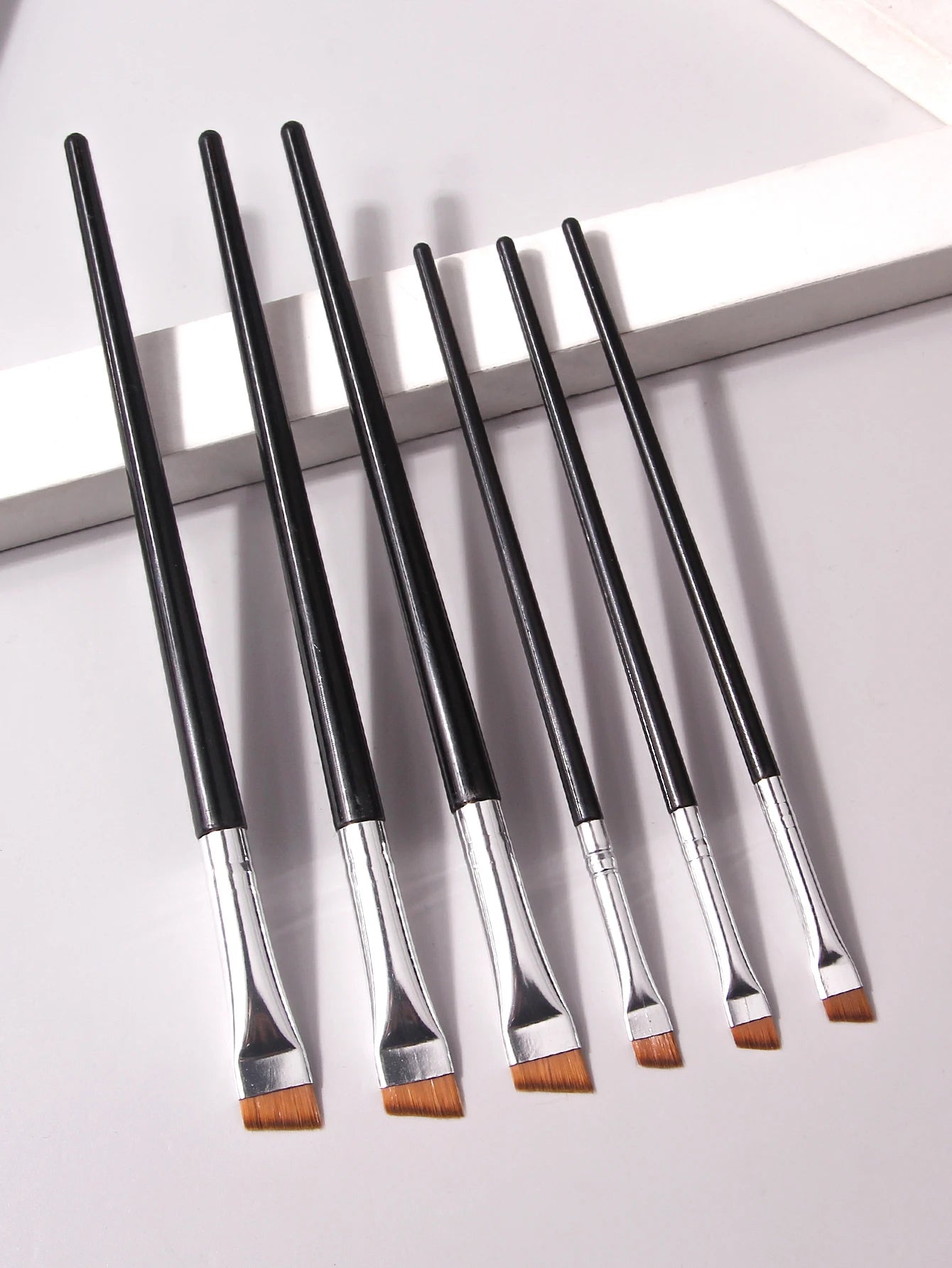 6 Pcs popular eye makeup brush high-end ultra-fine thin bevel brush eyeliner brush eyebrow dyeing beauty makeup tools Beauty World Shop