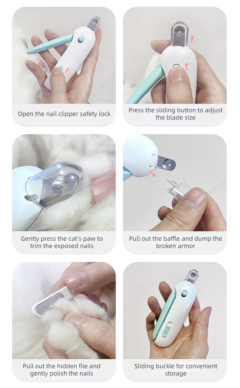 Cat Dog Nail Clipper Cutter Professional Pet Nail Clippers with Adjustable Hole Pet Claw Trimmer Puppy Kitten Care Grooming Tool Beauty World Shop