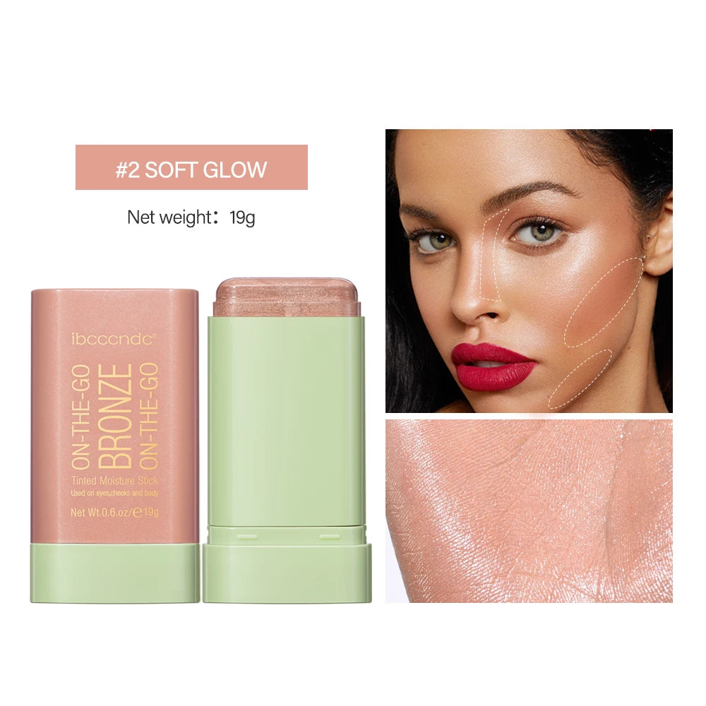 Make Up Functional Blush Stick Easy Color Rouge Blusher Cream Waterproof High Color Rendering Brightening Skin Tone Hot Beauty World Shop