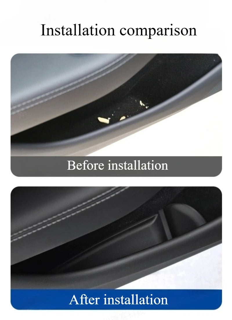 For Tesla Model Y Juniper 2025 Car Door Storage Pad 5PCS TPE Central Control Water Cup Holder Mat Organizer Tray Car Accessories Beauty World Shop