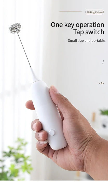 1PC Battery Model Handheld Egg Beater Froth Mixer Kitchen Automatic Coffee Milk Foaming Mixer Kitchen Whisk Tools Beauty World Shop