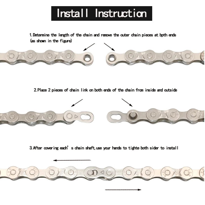 5 Pair Bicycle Chain Link Connector Joints Magic Buttons Cycling Speed Quick Master Links For Mountain Bike 6/7/8/9/10/11/12 S Beauty World Shop
