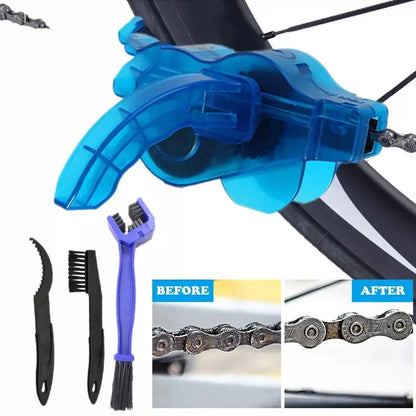 Bicycle Chain Cleaner Cycling Cleaning Kit Bike Wash Tool Set Bike Protection Oil Portable Outdoor Mountain Bicycle Repair Tools Beauty World Shop