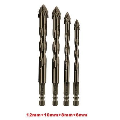 High-Four-edged serrated eccentric drill for dry drilling of ceramic tiles, glass, marble, concrete, stainless steel drill bits Beauty World Shop