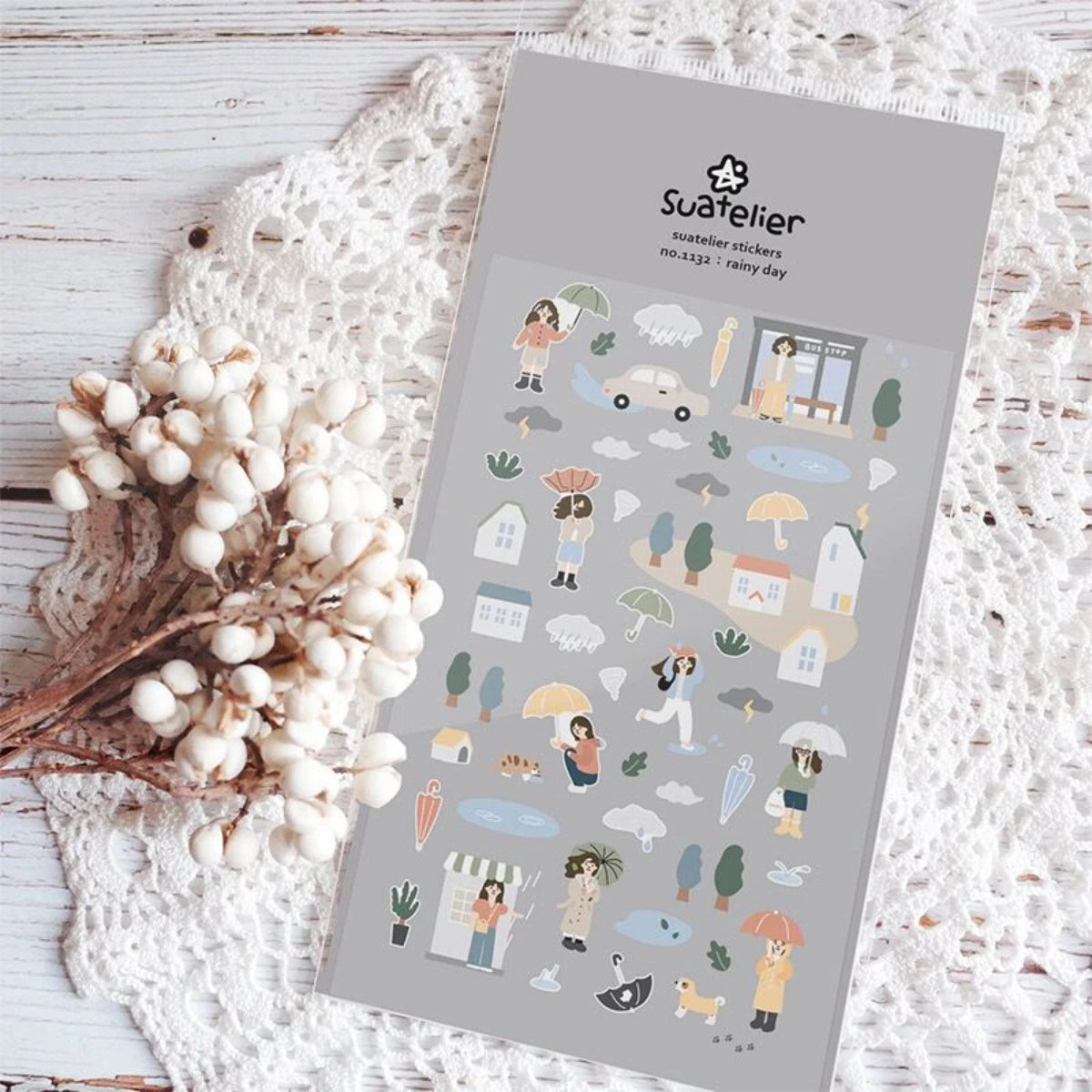 Korean Import Original Suatelier Collection Kawaii Daily Stickers Scrapbooking Diy Journal Stationery Sticker Deco Art Supplies Beauty World Shop
