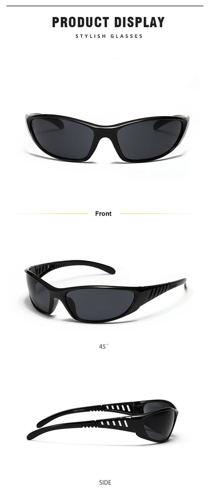 Y2K Silver Sunglasses Color Hollowed Out Future Sense Of Technology Hot Girls Net Red Sunglasses Women Sunglasses Trendy Men Beauty World Shop