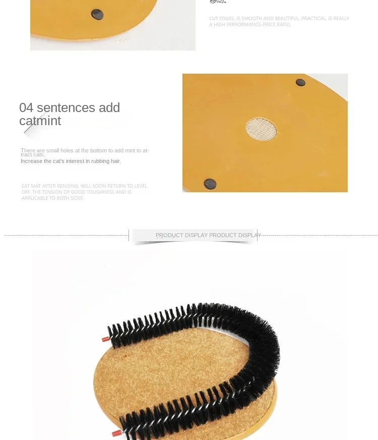 Cat Toy Arch Self Groome Pamper Feline with A Massage Grooming Rubbing Brush with Scratching Pad Toy for Cats Interactive Toys Beauty World Shop