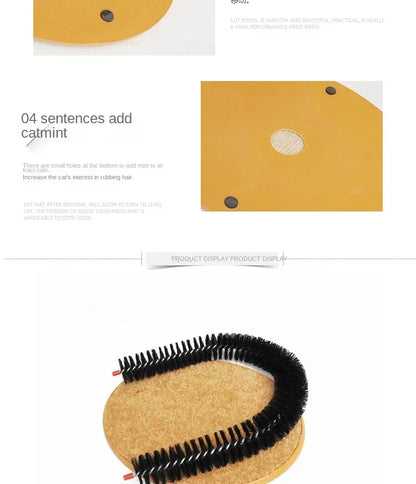Cat Toy Arch Self Groome Pamper Feline with A Massage Grooming Rubbing Brush with Scratching Pad Toy for Cats Interactive Toys Beauty World Shop
