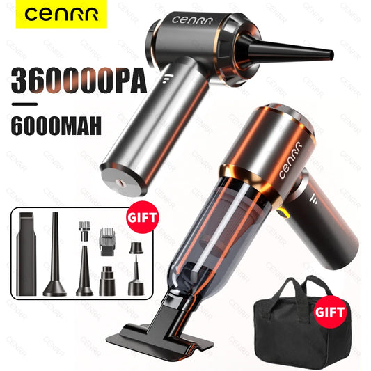 CENRR 360000PA Car Vacuum Cleaner Strong Suction Cordless Wireless Cleaner Portable  HandHeld Vacuum Cleaner Cleaning Machine Beauty World Shop