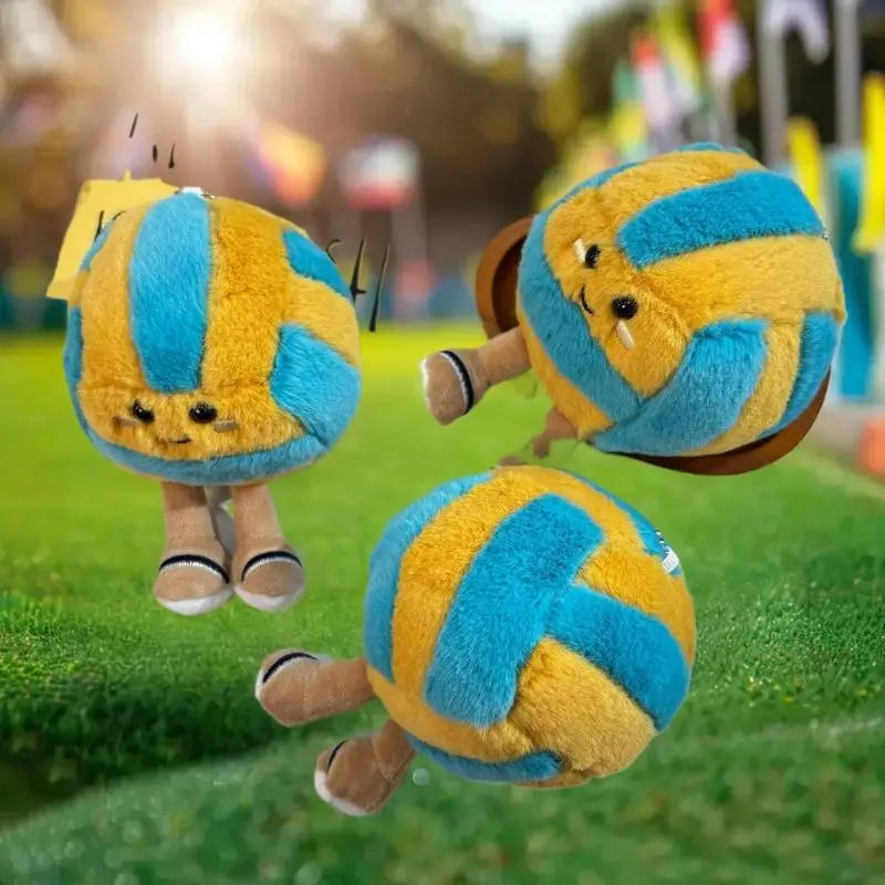 Soft Plush Cartoon Volleyball Toy, Fun Sports-Themed Keychain and Bag Decor Beauty World Shop