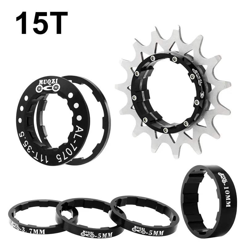 MUQZI Single Speed Cassette Cog 12T 13T 14T 15T 16T 17T 18T 19T 20T 21T 22T Bike Cassette Conversion Kit Beauty World Shop