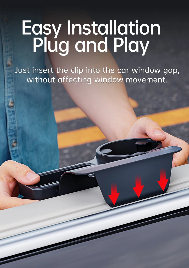 Car Cup Stand Phone Holder Mount Tray Side Door Window Storage Barrel Pocket Hanging Storage Rack with Auto Interior Accessories Beauty World Shop