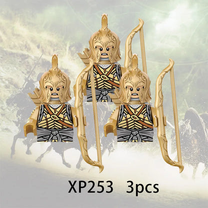 3pcs Lord Rings Elves Orcs Army Dwarf Rohan Mini Action Toy Figures Building Blocks Assembly Toys for Kids Birthday Gift Beauty World Shop