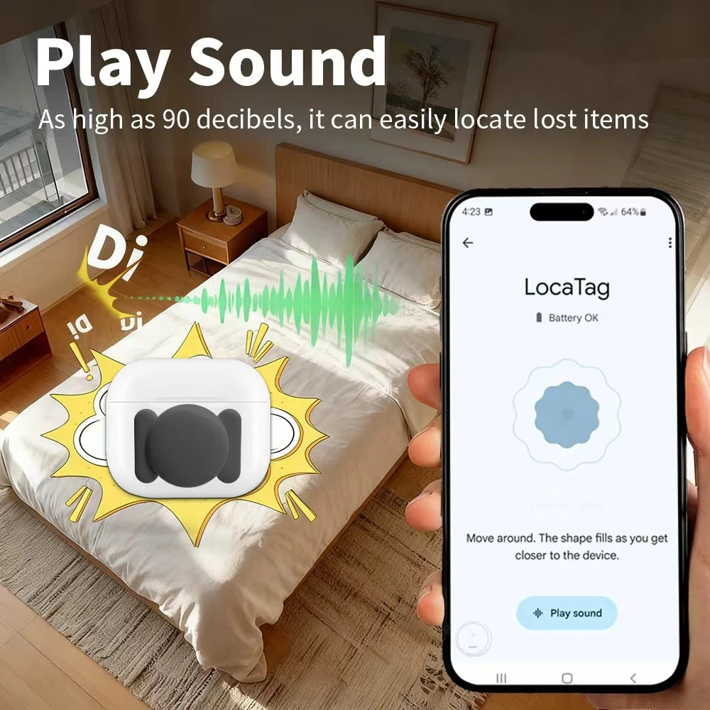Smart Android Tracker Work with Google's Find Hub App for Samsung Moto Finder Items Security Locator Protective Shell Optional Beauty World Shop