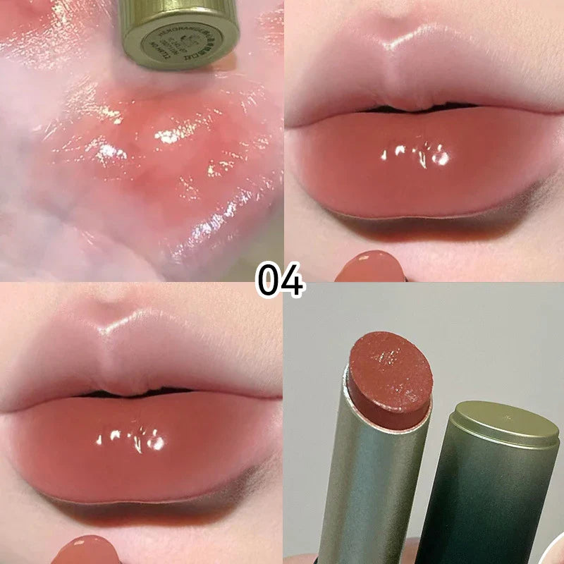 HERORANGE Heart-Shaped Moisturizing Lipstick: Mirror-Like Shine with Hydrating Formula - Natural Look for a Dewy, Radiant Finish Beauty Trend Shop