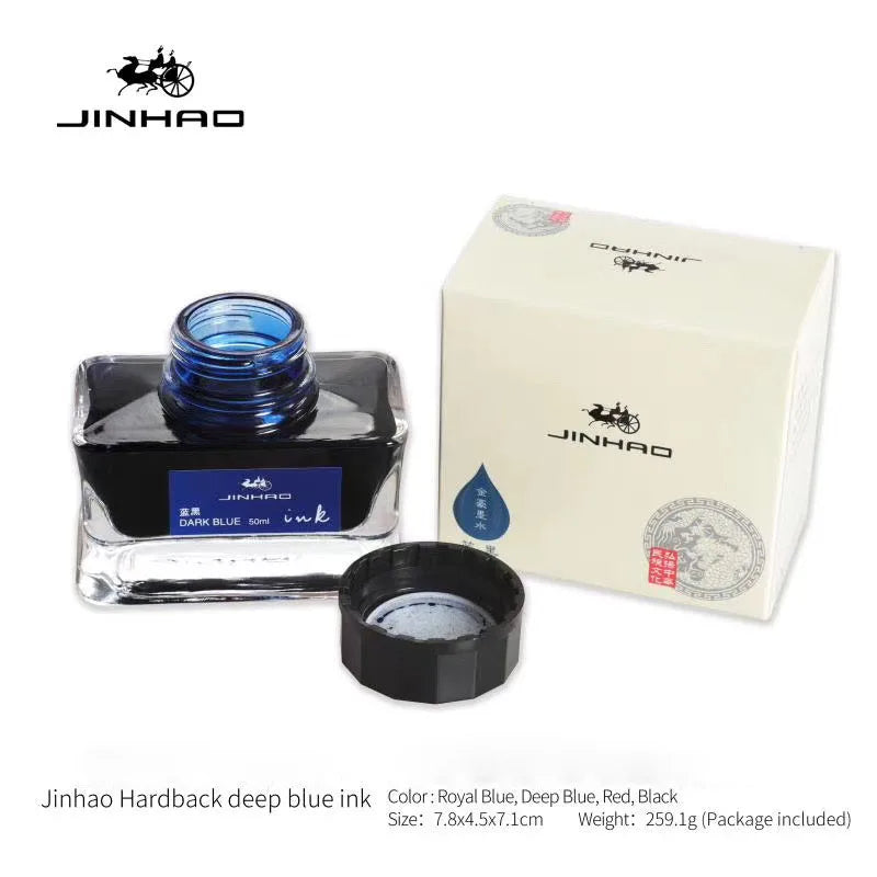 Jinhao Premium 50ml Fountain Pen Ink - Smooth Black/Blue/Blue Black Calligraphy Ink - Ideal for Writing and Beauty World Shop