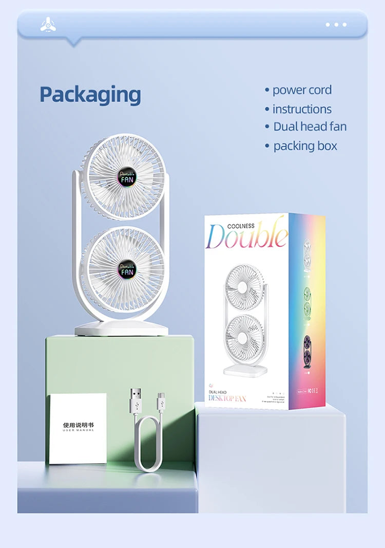 USB Charging Desktop Fan Portable Rotatable Desktop Electric Fan Suitable For Outdoor Picnic Student Dormitory Office Home Use Beauty World Shop
