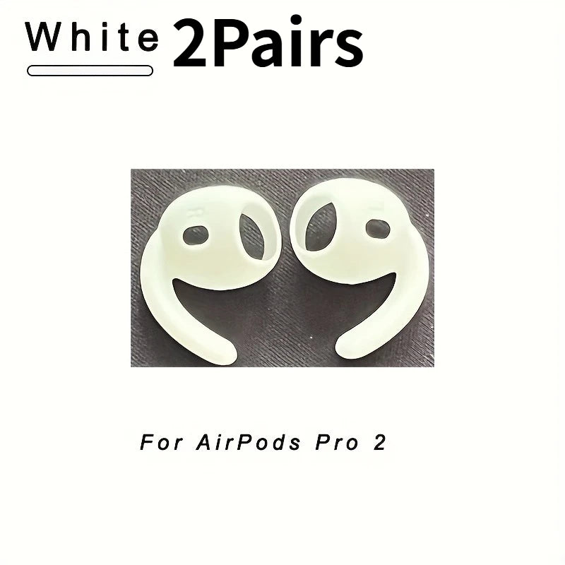 Anti-Slip Silicone Ear Hooks for AirPods Pro 2 | Soft Grip Sporty Eartips, Sweatproof Gym Running Workout Headphones Accessories