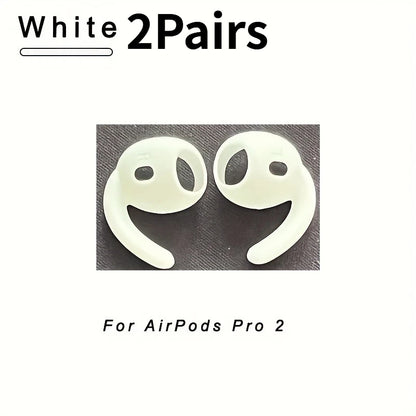 Anti-Slip Silicone Ear Hooks for AirPods Pro 2 | Soft Grip Sporty Eartips, Sweatproof Gym Running Workout Headphones Accessories