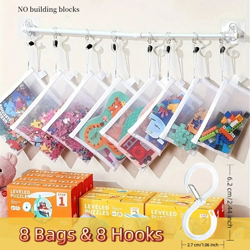 8pcs Zipper Mesh Bags, 3 Sizes, Zipper Mesh Bags, Waterproof Clear Travel Bags, Office Supplies Document Bags With Zipper Beauty World Shop
