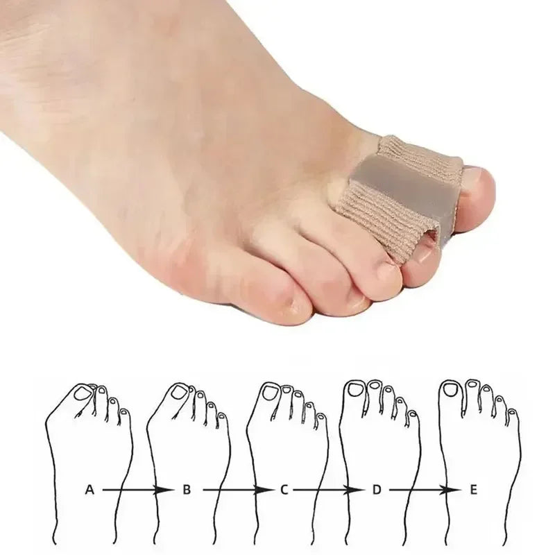 Gel Bunion Toe Separator W/Fabric Lining for Big Toe,Silicone Toe Spacers Breathable Toe Corrector Protector for Overlapping Toe Beauty Trend Shop