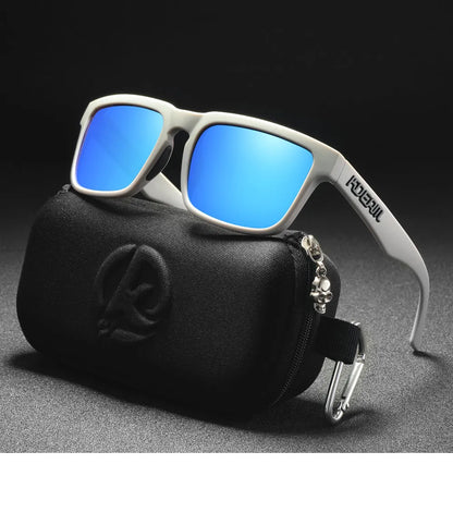 KDEAM Men's Polarized Sunglasses Square Casual Outdoors Sun Glasses Women Unisex Sunglass For Couple With Zipper Case Beauty World Shop