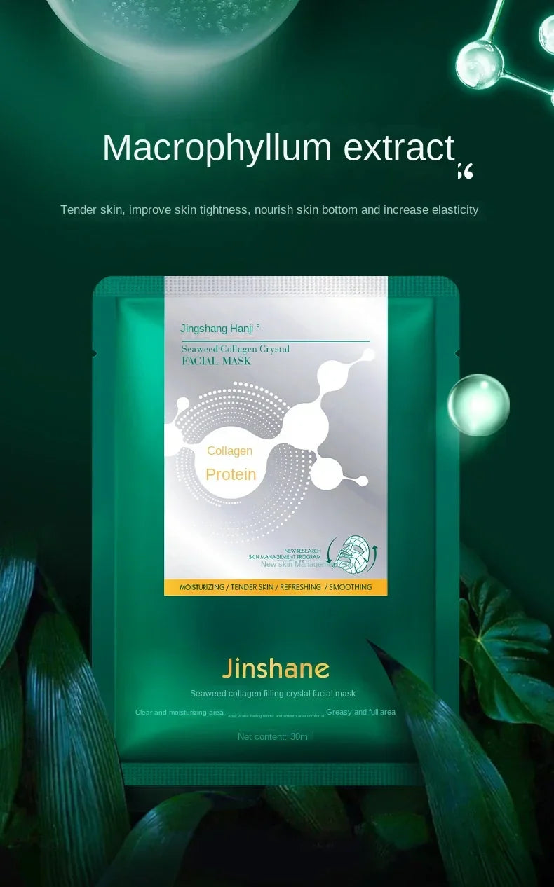 5pcs*30ml Tiktok Hot Sale Seaweed Collagen Filling Crystal Mask Replenishing Fruit Jelly Skin Transparent Mask Skin Care Masque Beauty Trend Shop