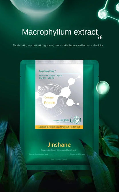 5pcs*30ml Tiktok Hot Sale Seaweed Collagen Filling Crystal Mask Replenishing Fruit Jelly Skin Transparent Mask Skin Care Masque Beauty Trend Shop