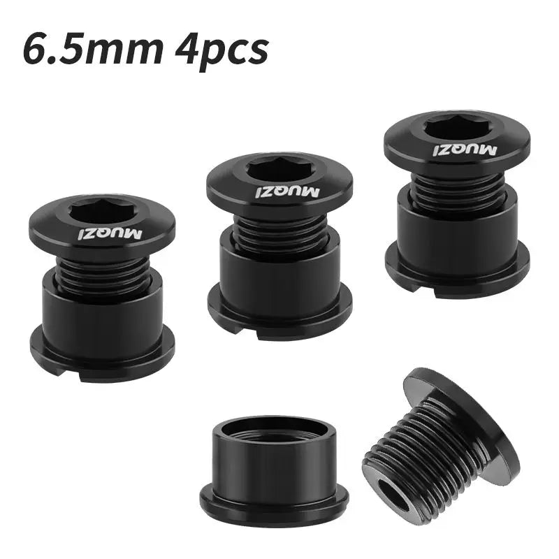 MUQZI 4/5PCS Chainring Bolts Single Double Chainring Screws Mountain Road MTB Bike Crank Bolts 6.5/8.5mm Beauty World Shop