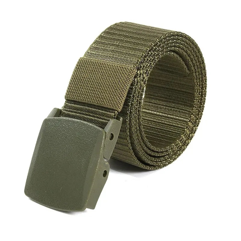 New Men's Automatic Buckle Belt Outdoor Hunting Hiking Daily Work Sports Tactical Waist Belt Hunting Clothing Accessory Beauty Fashion