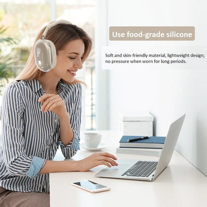 Headphones Ear Pads Scratch Resistant Hearing Aid Case Transparent TPU Three Piece Set for Airpods Max Case Accessories EJBHT07