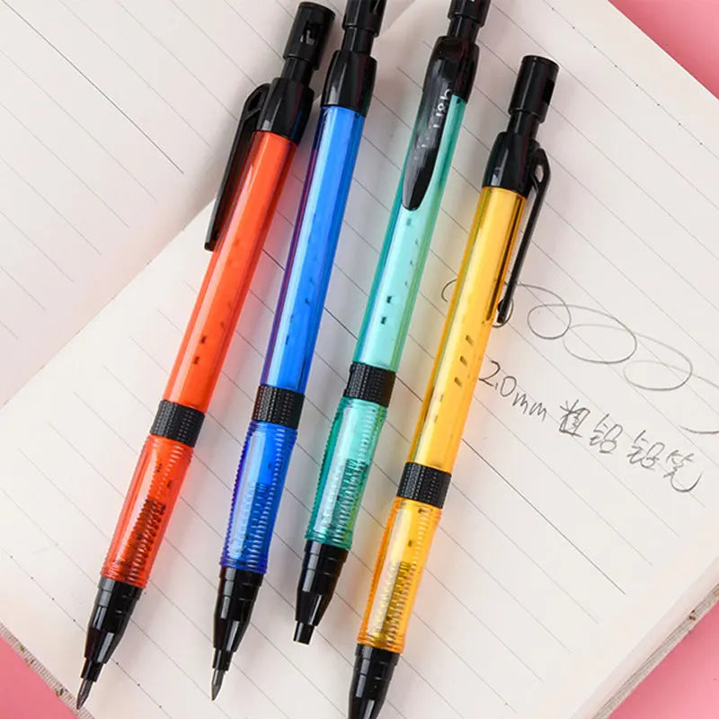 Mechanical Pencil Set 2.0mm with 2B Black/Colors Lead Refill for Writing Sketching Art Drawing Painting School Automatic Pencils Beauty World Shop