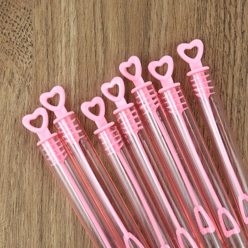 10-50pcs Colorful Bubble Soap Bottle Heart Wand Empty Tube Kids Birthday Party Favors Pinata Filler Toys Wedding Gifts for Guest Beauty World Shop