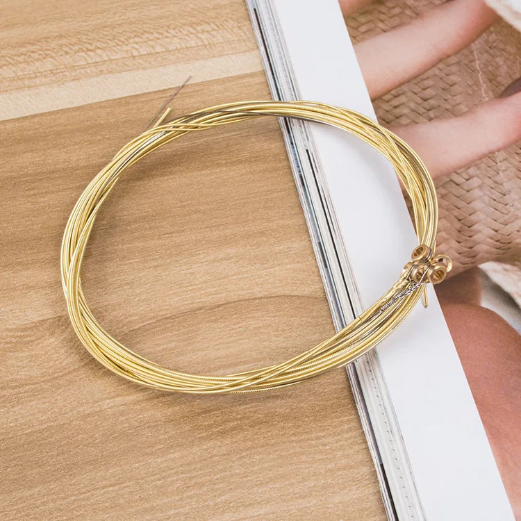 1 SET 6 Pieces Copper Guitar Strings 1-6 for Classical Classic Steel Wire Classic Acoustic Folk Guitar Parts Accessories Beauty World Shop