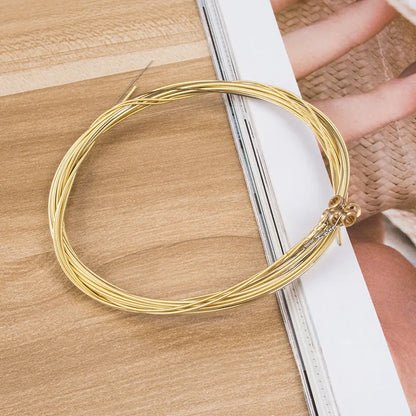 1 SET 6 Pieces Copper Guitar Strings 1-6 for Classical Classic Steel Wire Classic Acoustic Folk Guitar Parts Accessories Beauty World Shop