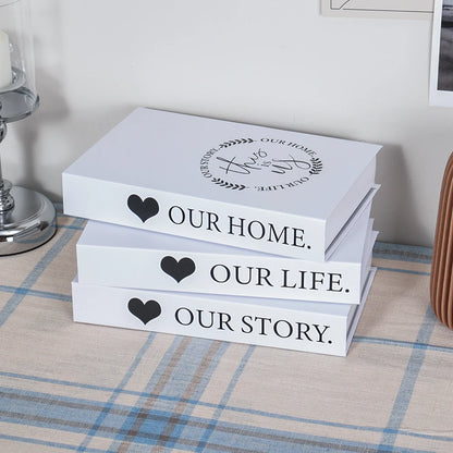 3Pcs Foldable Fashion Fake Books Living Room Decoration Designer Books Coffee Table Ornaments Club Hotel Room Villa Prop Books Beauty World Shop