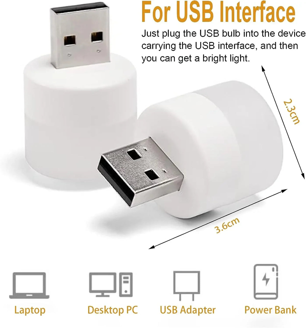 Small USB Night Light Computer Mobile Power Charging Mini Book Lamps LED Light Warm White Eye Protection Reading Light 1/10Pcs Beauty World Shop