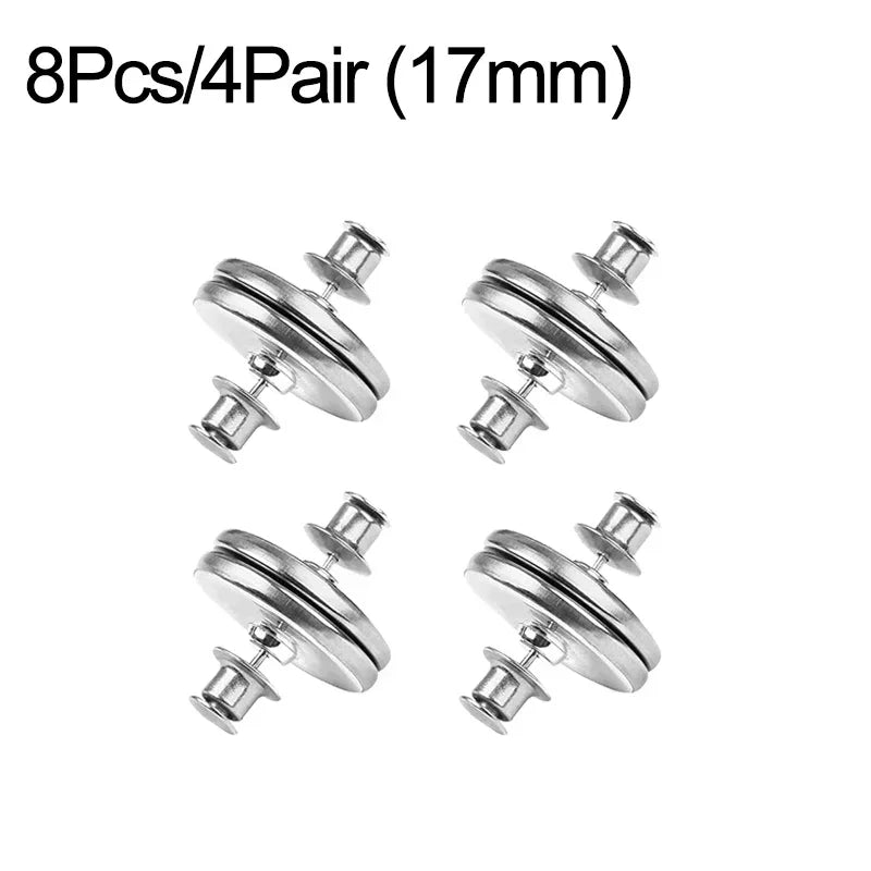4/8Pairs Curtain Magnetic Button Detachable Curtain Fix Fastener Clip Prevent Light Adjustment Window Screen Close Magnet Buckle Beauty World Shop