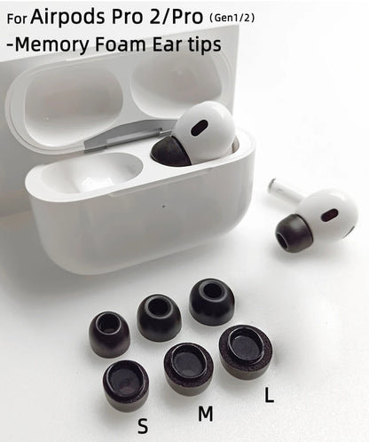 For Airpods Pro 2 Memory Foam Tips Eartips Cover S M L Size For Apple Air Pod Pods Pro 1 Ear Tips Anti Noise Ear Plugs Earbud