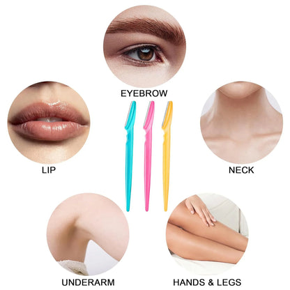Portable Eyebrow Trimmer Blade Women's Face Shaver Safety Knife Makeup Scraper Hair Removal Tool for Eyebrow Epilation Beauty Trend Shop